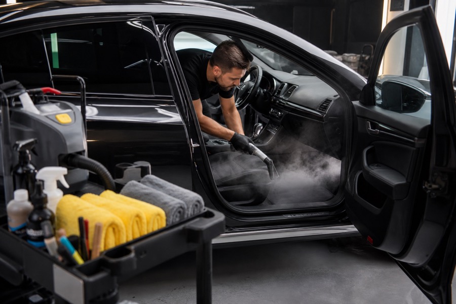 Trusted Car detailing steam cleaning