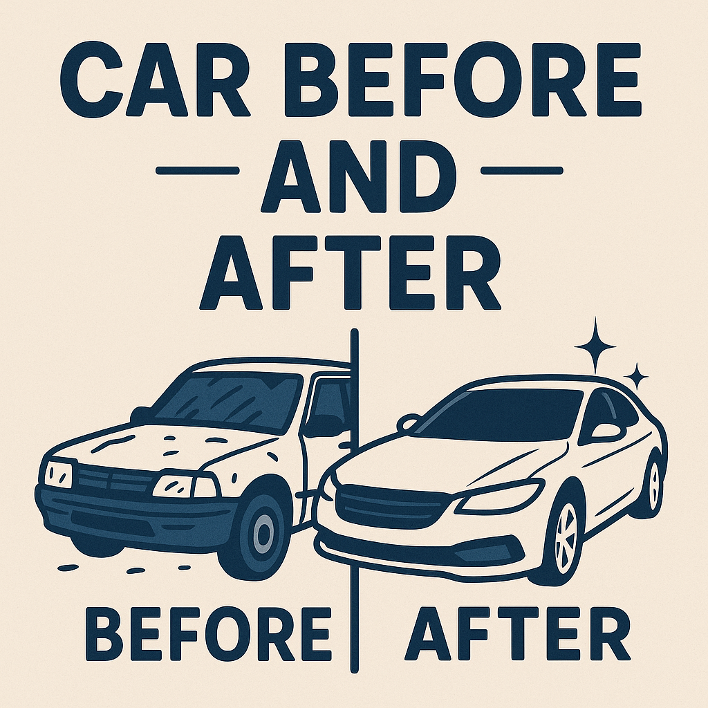 car before and after