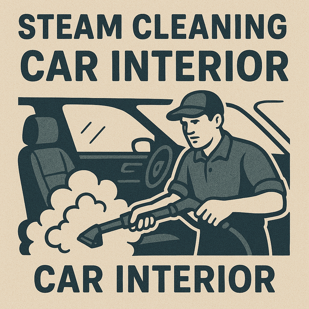 steam cleaning car interior